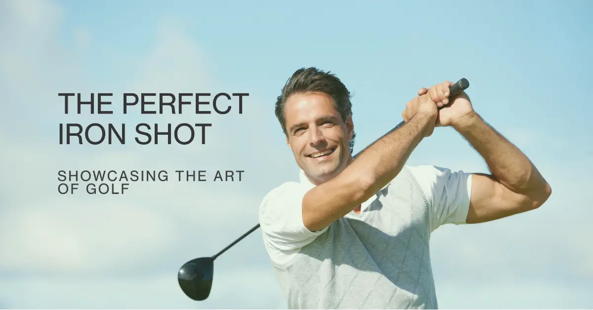 perfect iron shot in golf