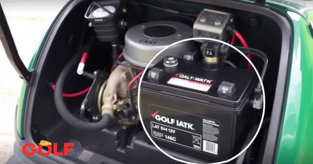 Battery Powers a Gas Golf Cart