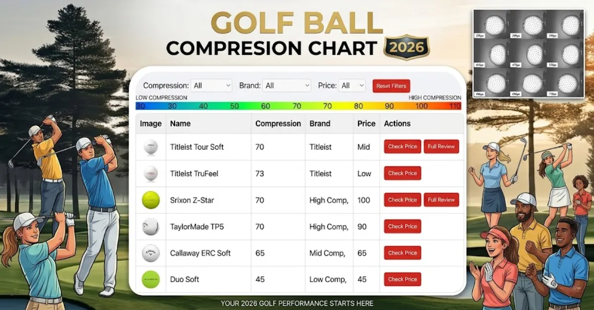 golf ball compression chart