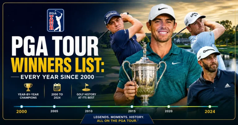 PGA Tour Winners List