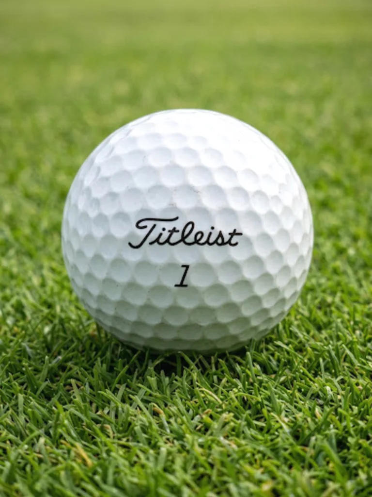 1. Classic White Golf Ball with a Standard Dimple Pattern