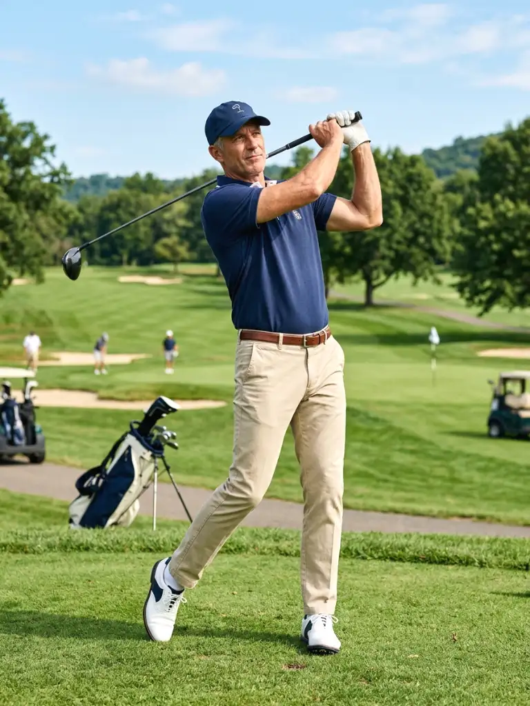 1. The Classic Solid Polo and Chinos Combo