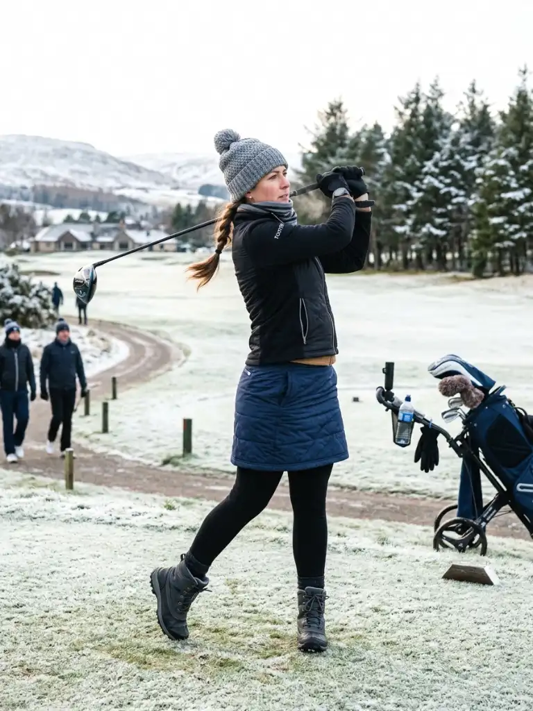 11. Winter Golf Skort With Fleece Tights