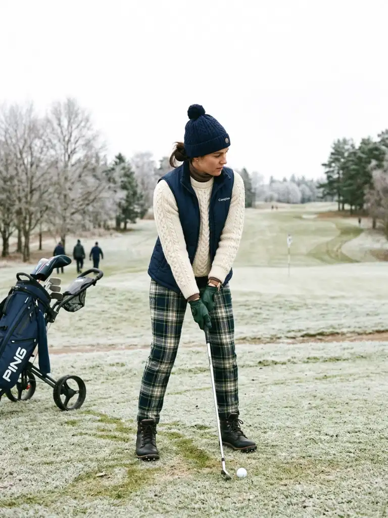 13. Plaid Trousers With a Solid Knit