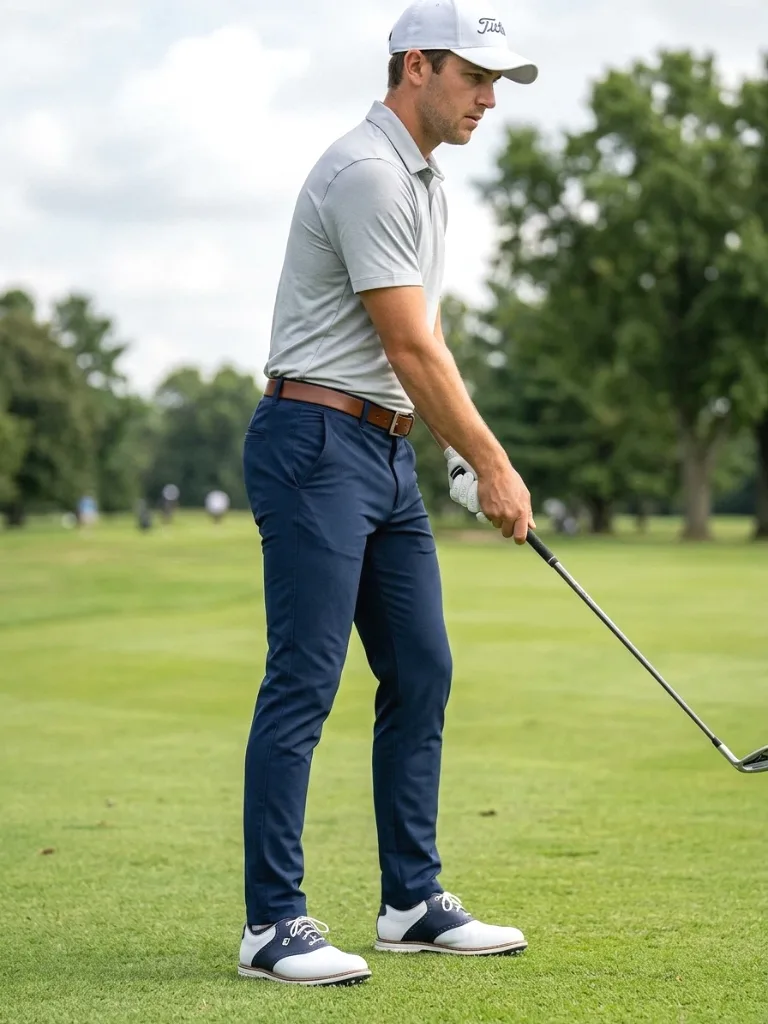 13. Slim-Fit Golf Trousers Look
