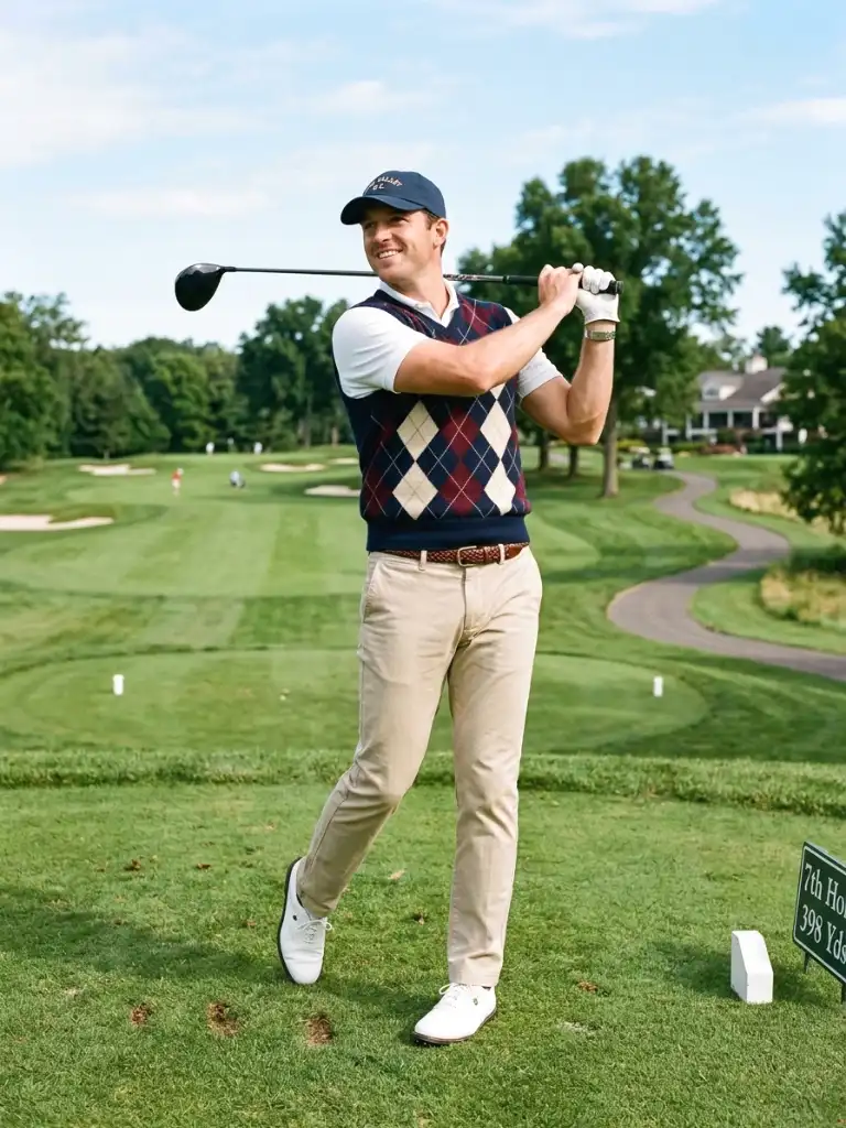 15. Sweater Vest Preppy Look