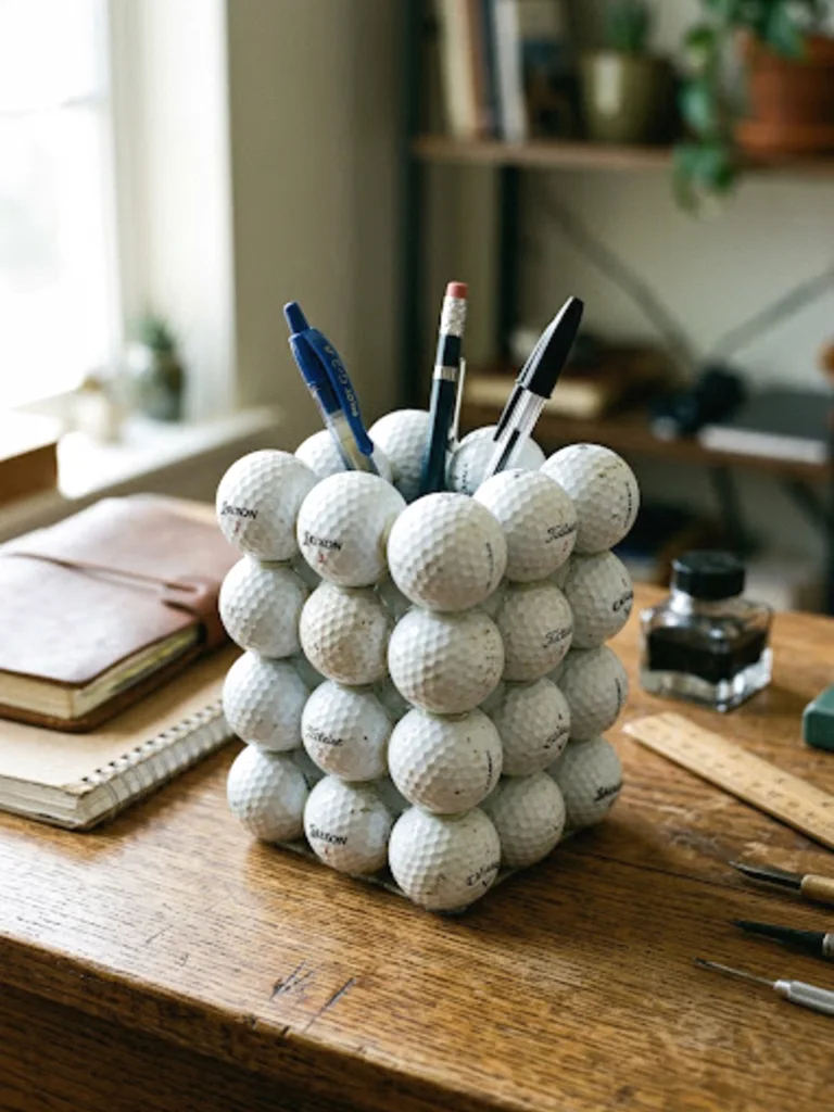 16. Golf Ball Pen Holder