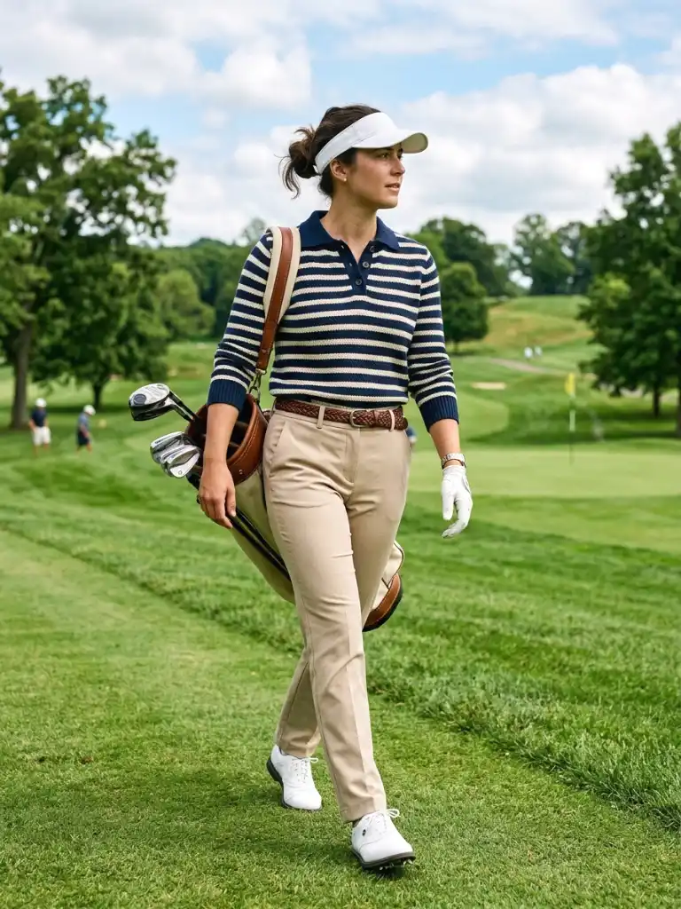 17. Knit Sweater Polo and Trousers