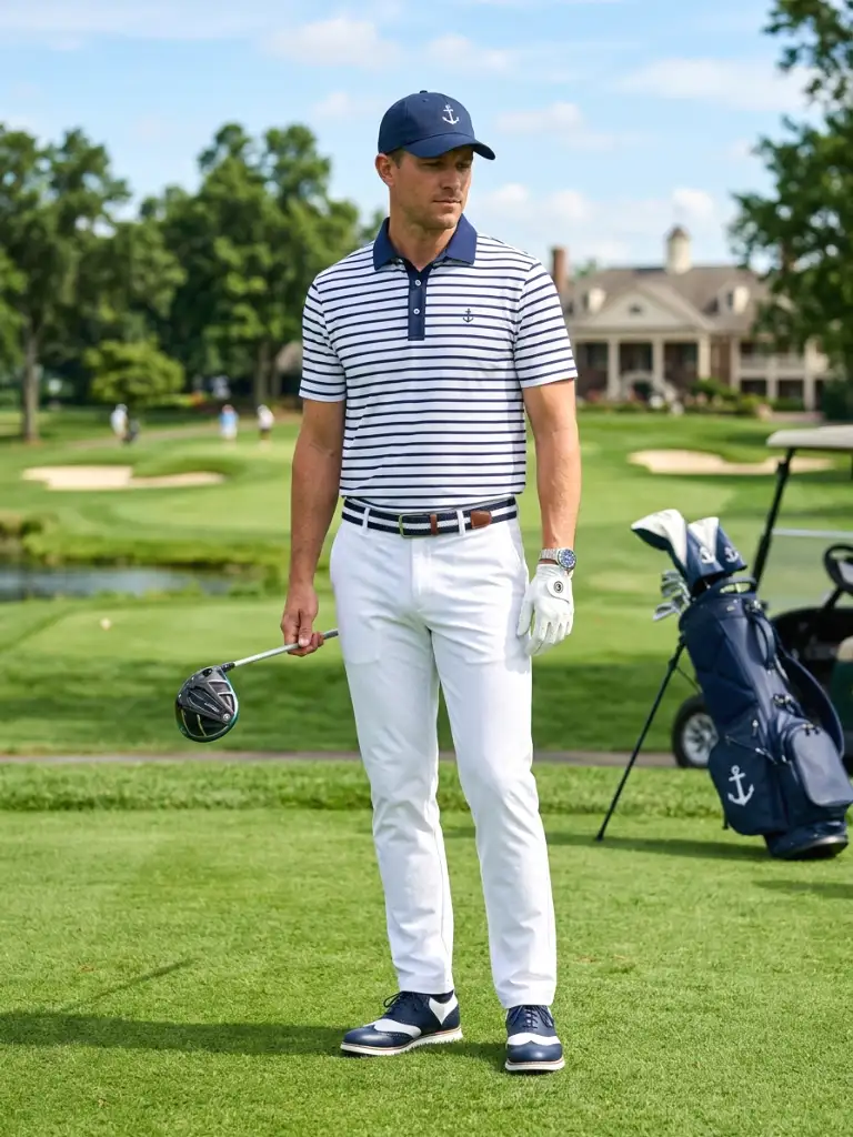 17. Navy and White Nautical Golf Style