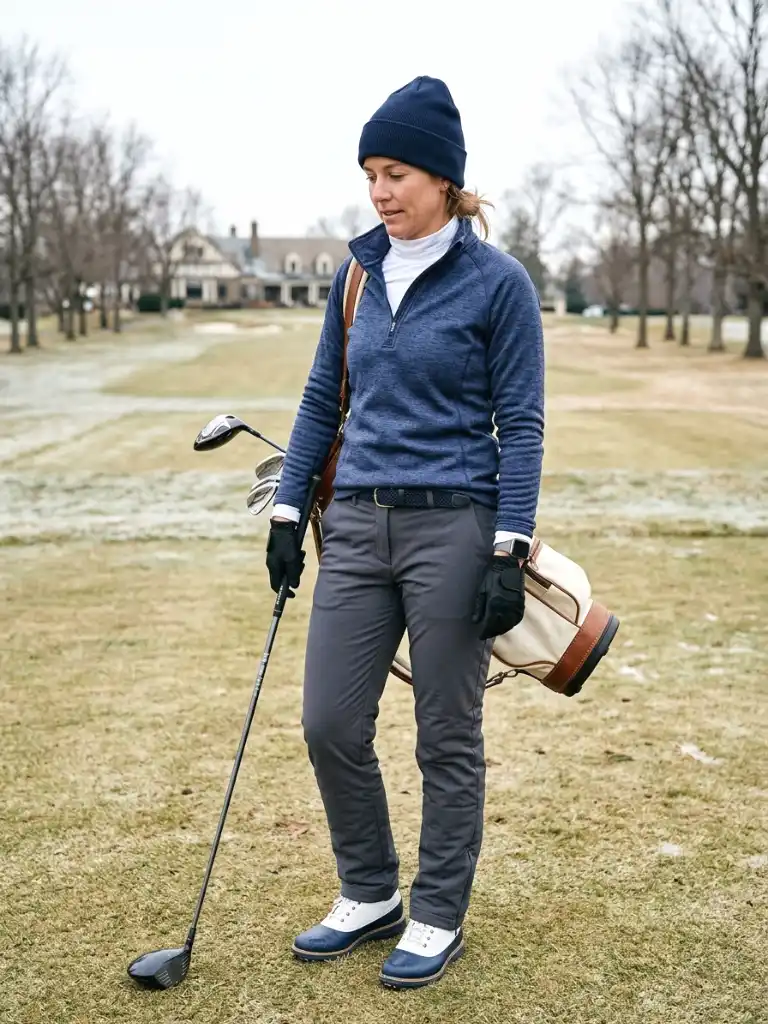 2. Quarter-Zip Pullover Over a Mock Neck
