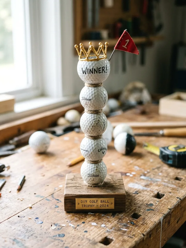 21. DIY Golf Ball Trophy