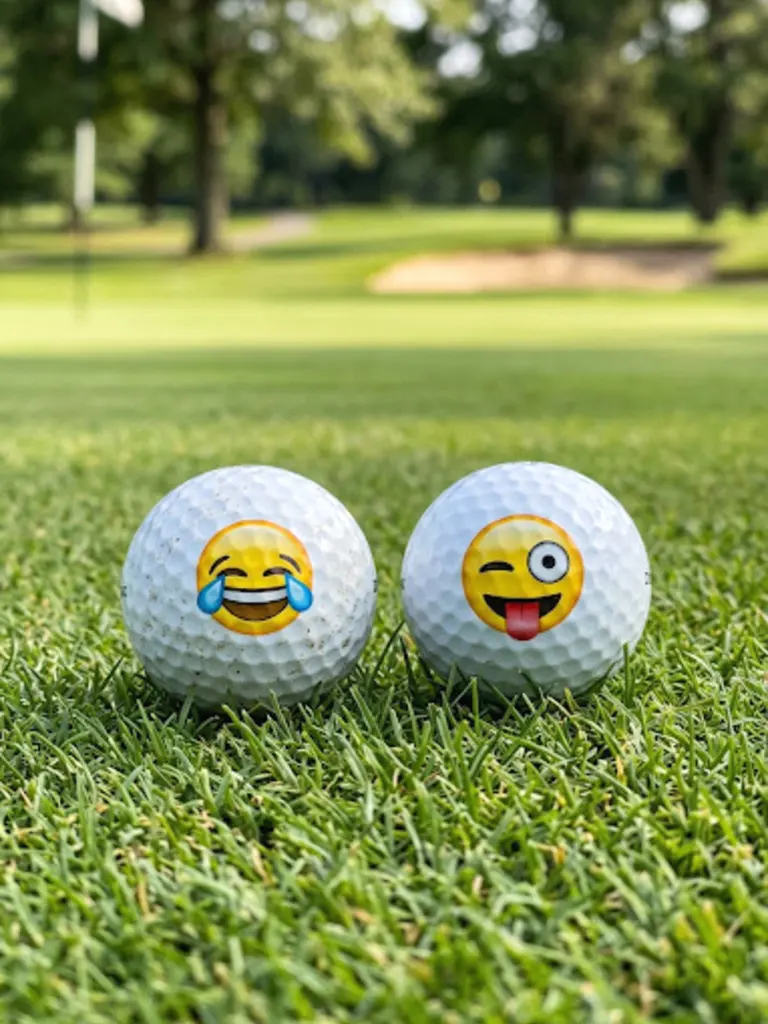 21. Emoji and Fun Face Golf Balls