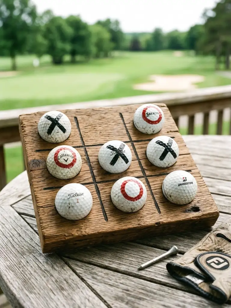 22. Golf Ball Tic-Tac-Toe Board