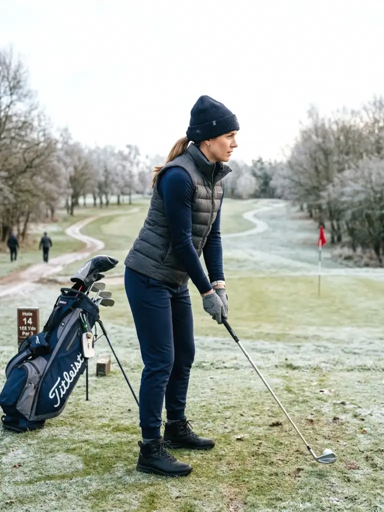 22. Joggers and Puffer Vest Athleisure Look