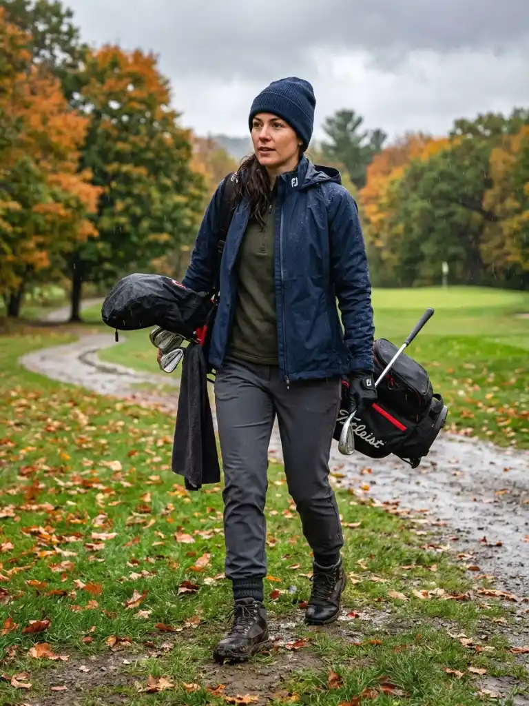 23. Knit Beanie and Leather-Look Accessories