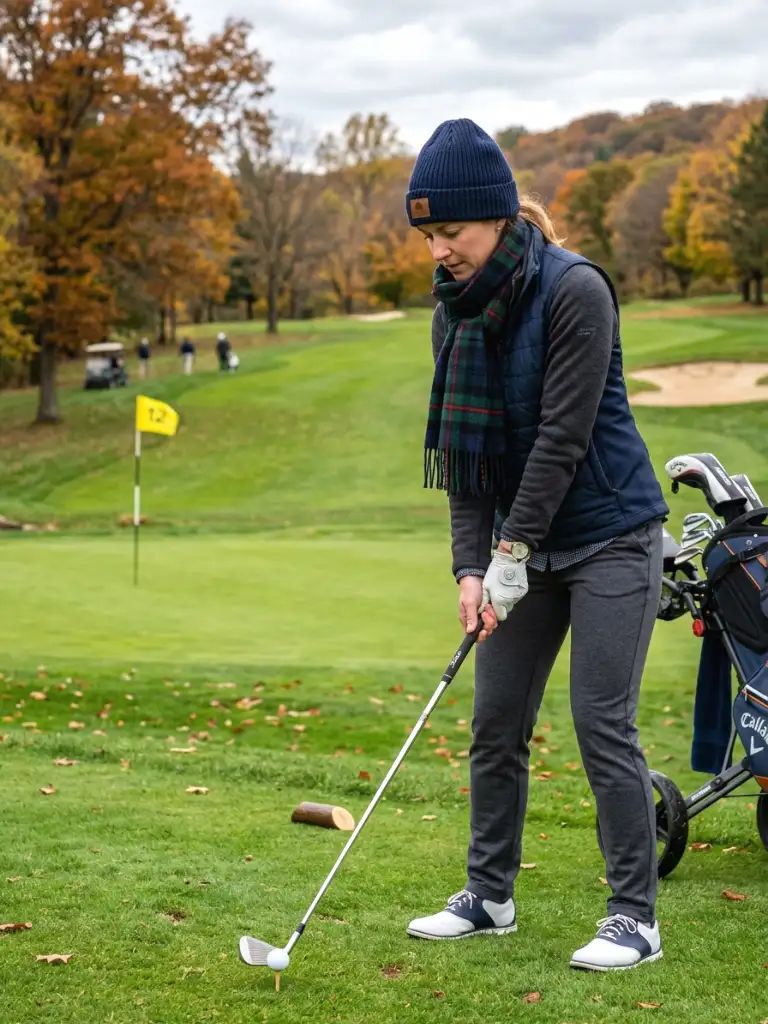 23. Layered Vest, Plaid Scarf & Beanie Combo
