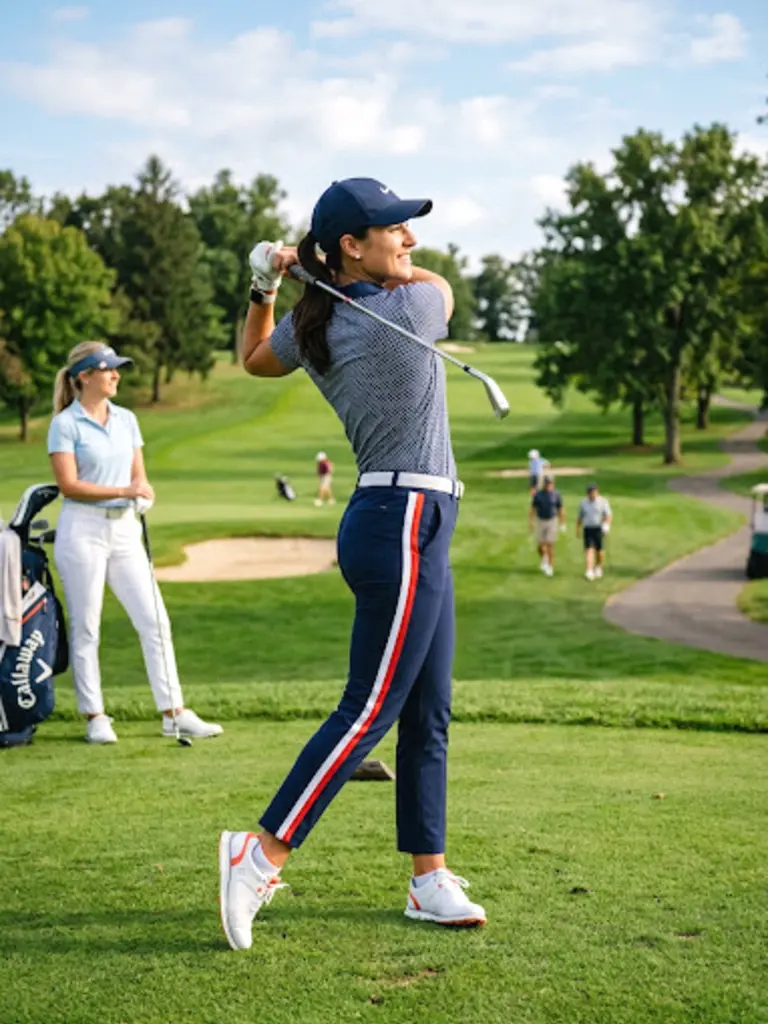 25. Golf Pants with Side Stripe Detail