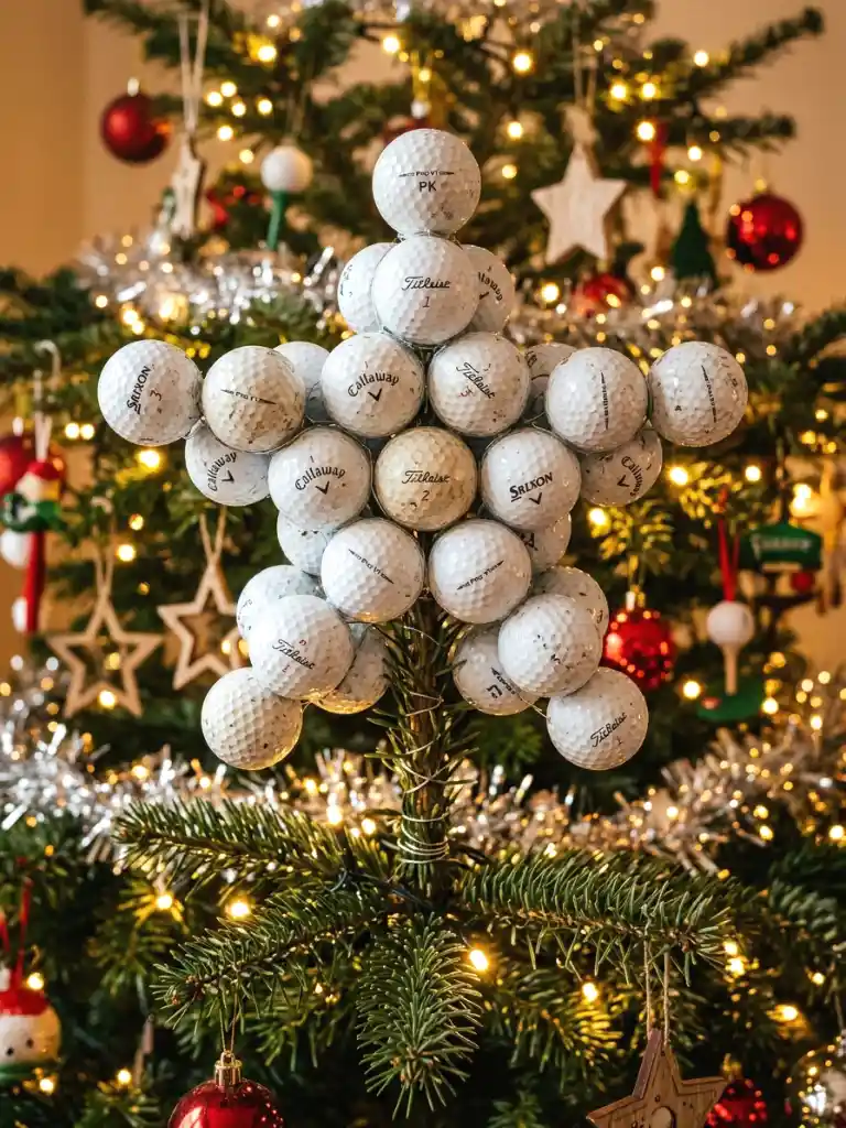 26. Golf Ball Christmas Tree Topper