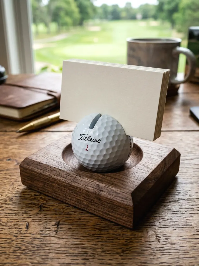 27. Golf Ball Business Card Holder
