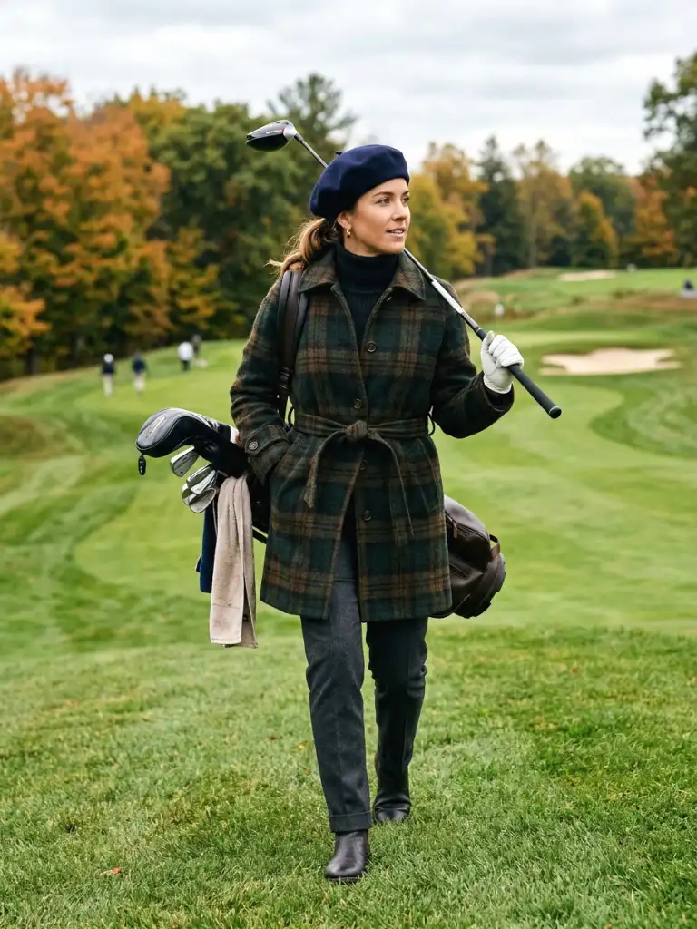 27. Statement Wool Coat & Beret Finish