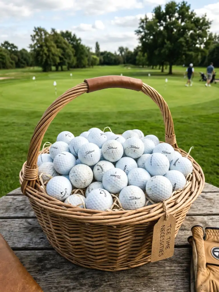 28. Golf Ball Themed Gift Baskets