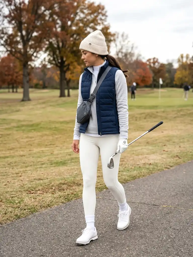 29. Leggings with a Convertible Zip-Off Sleeve Jacket