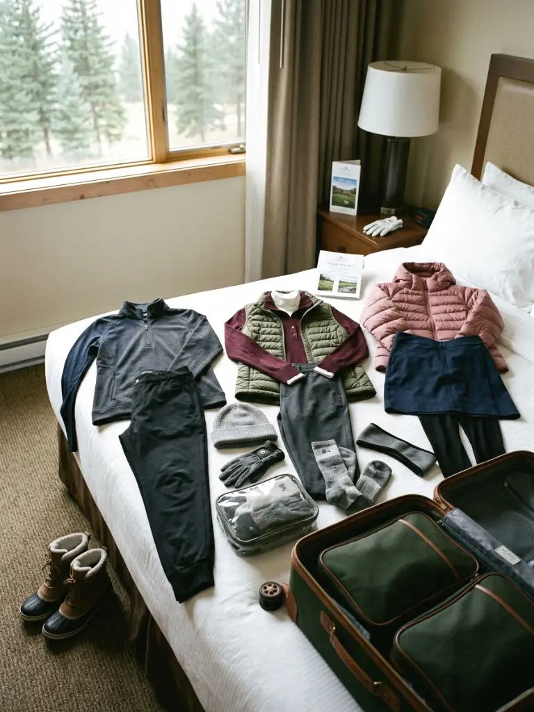 30. Packable Winter Golf Travel Capsule