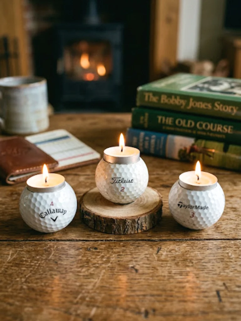 4. Golf Ball Tea Light Holders