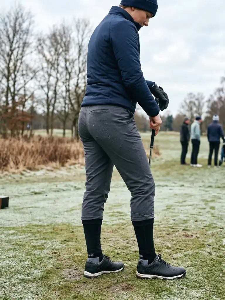 5. Water-Resistant Golf Pants With Thermal Leggings