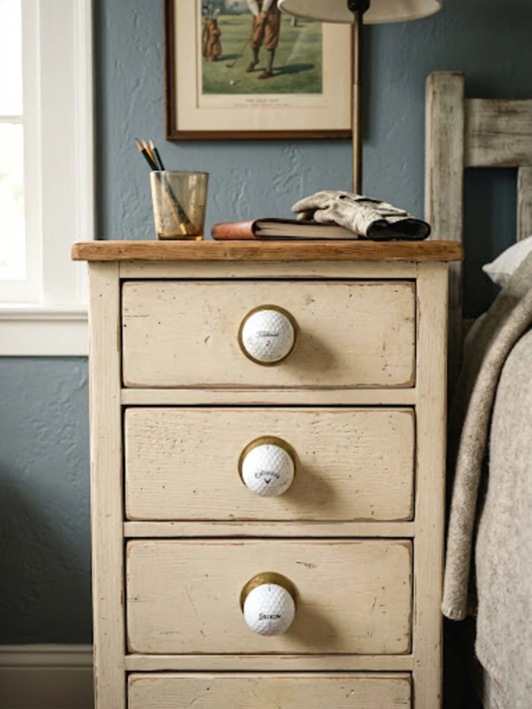 7. Golf Ball Drawer Knobs