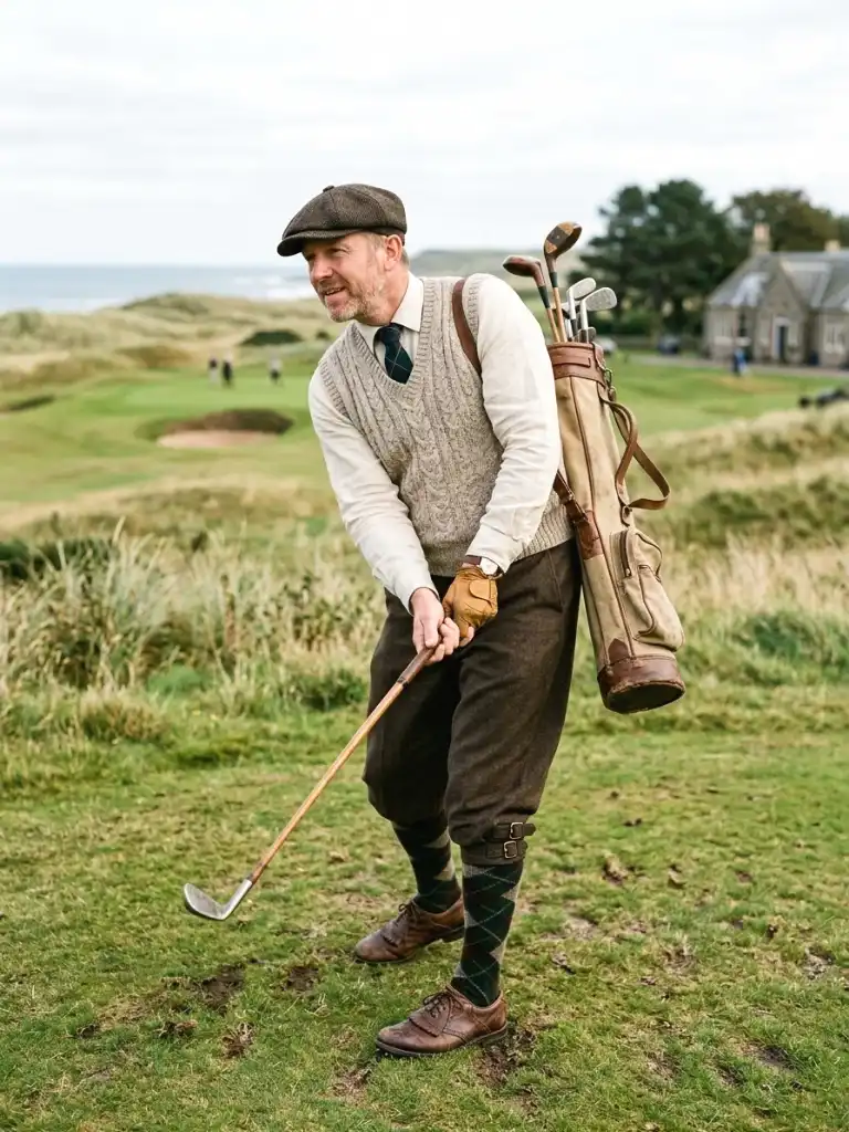 9. Vintage-Inspired Golf Look