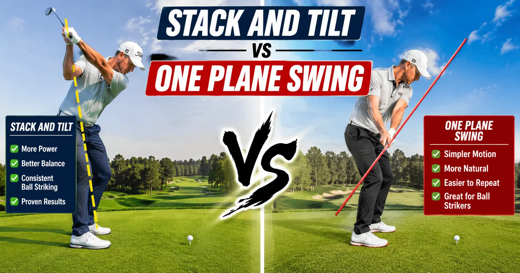 stack and tilt vs one plane swing