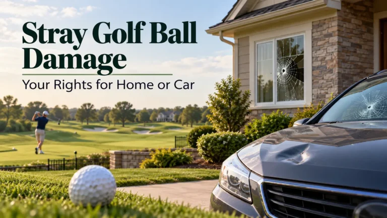 Stray Golf Ball Damage