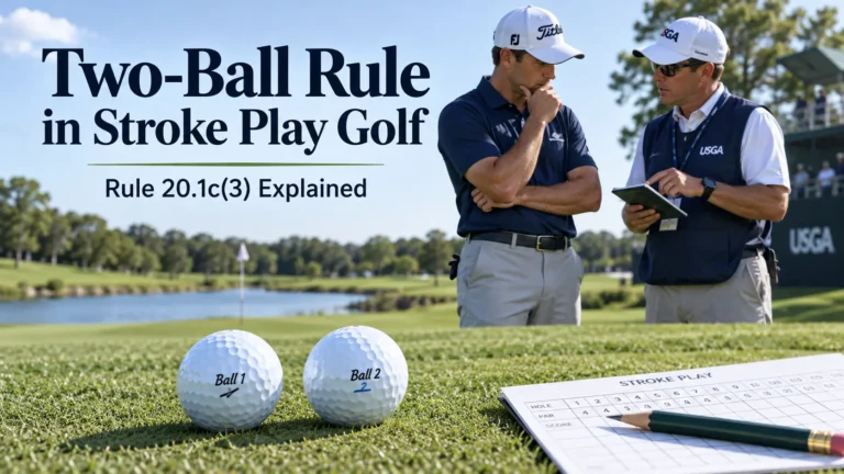 two ball rule in stroke play golf