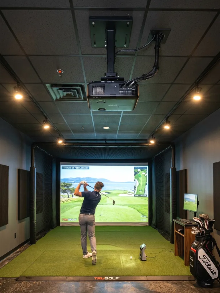 Ceiling-Mounted Projector Setup