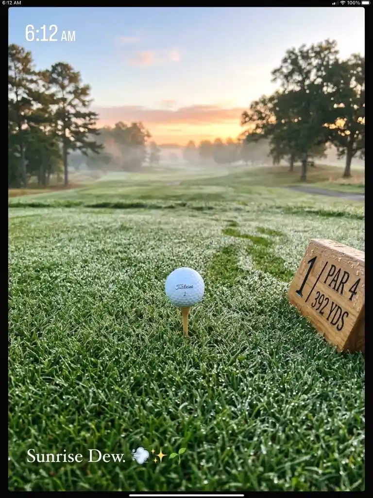 Dew-Covered Tee Box Story