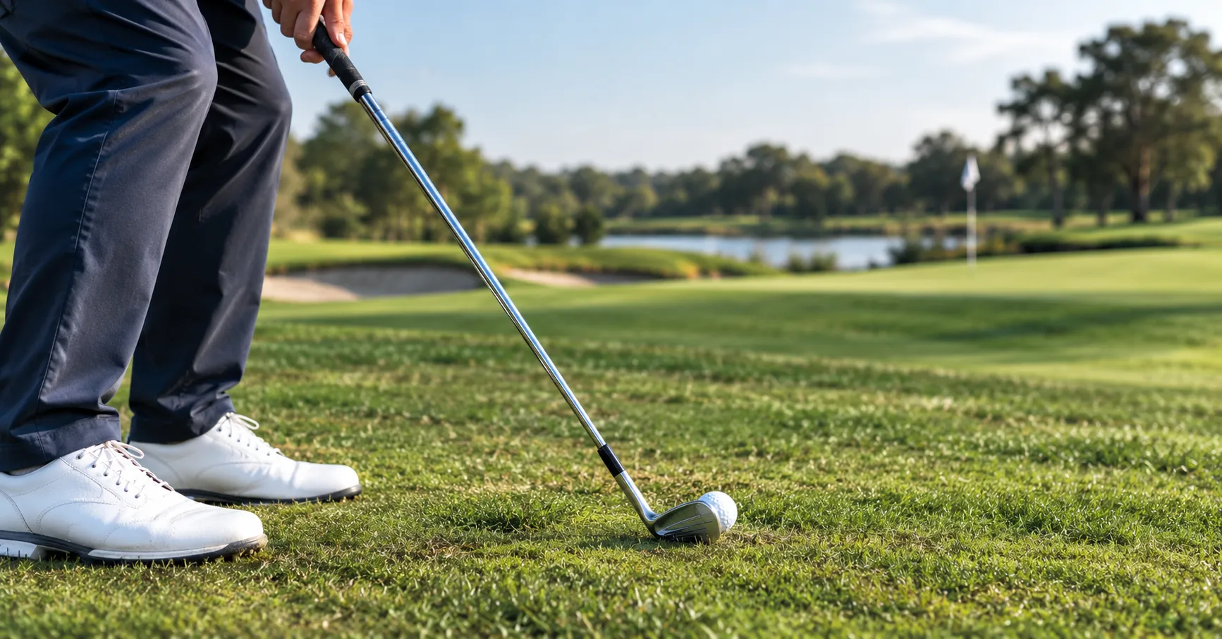 flop shot from a tight lie
