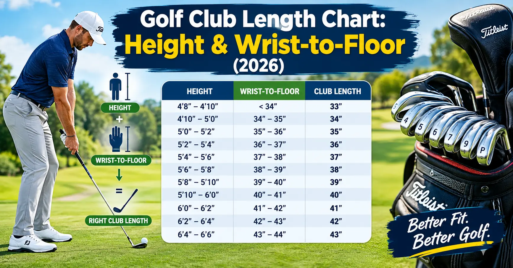 golf club length chart