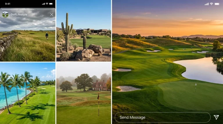 golf course aesthetic instagram story