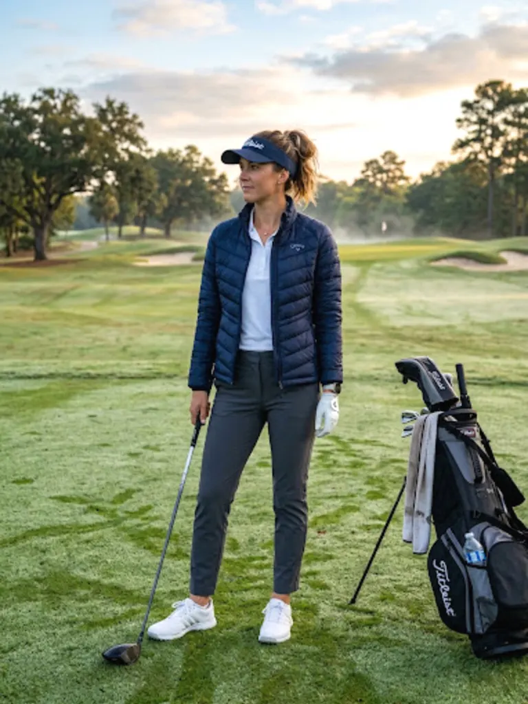 Lightweight Down Jacket for Early Tee Times