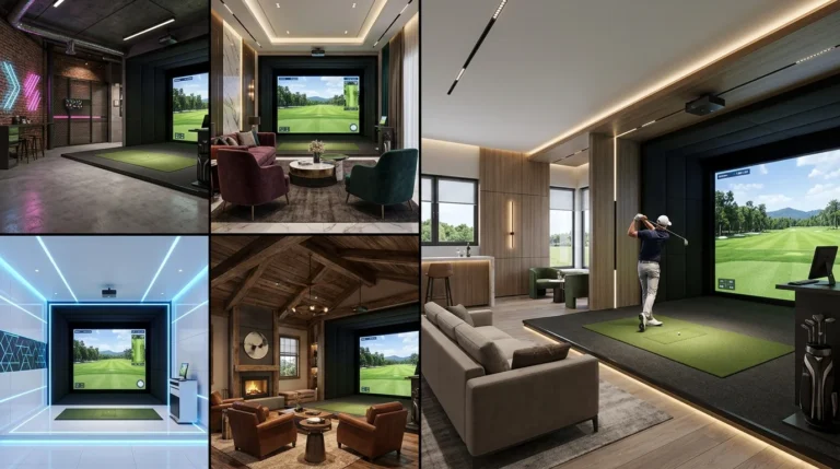 modern golf simulator room design