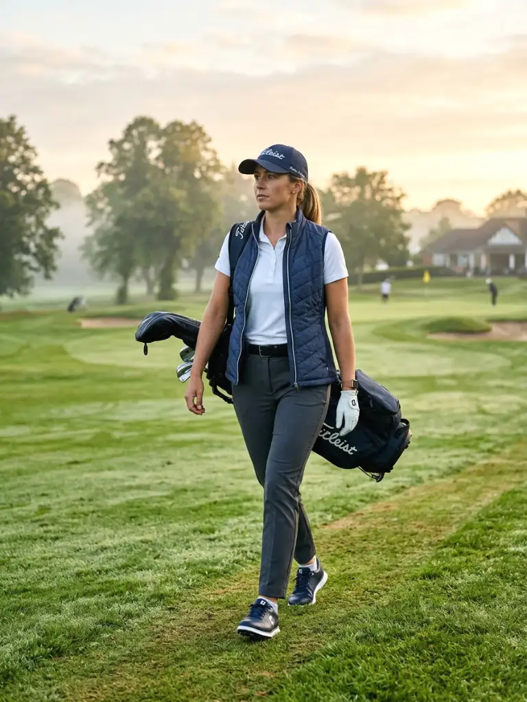 sleeveless vest layer for early tee times
