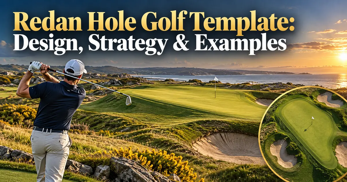 Redan hole golf template