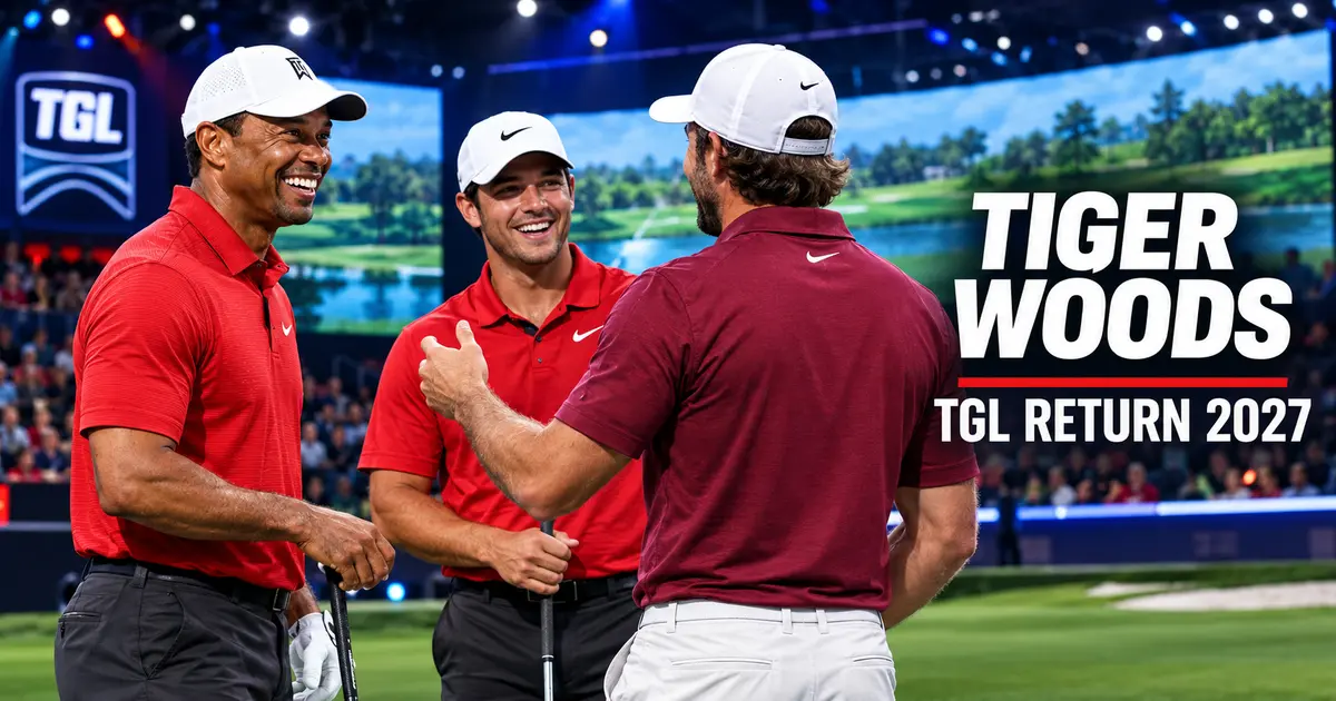 Tiger Woods TGL return 2027